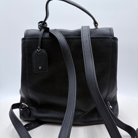 Kate Spade Black Pebble Leather Backpack - Picture 2 of 6